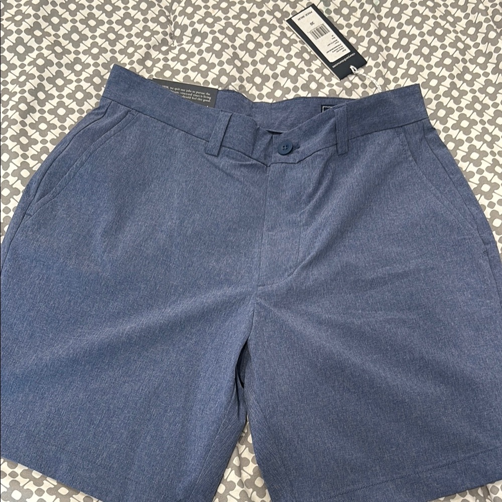 Vineyard Vines Blue Flat Front Shorts Tailored for Dressy Casual Occasions